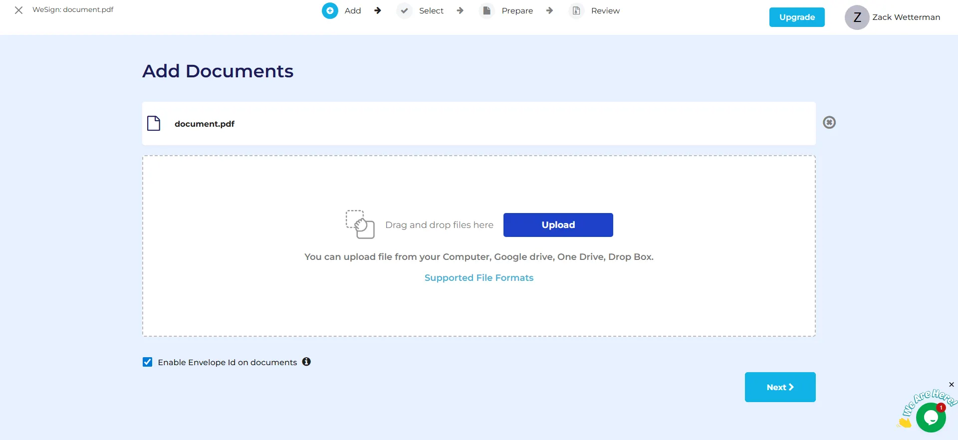 Upload Document